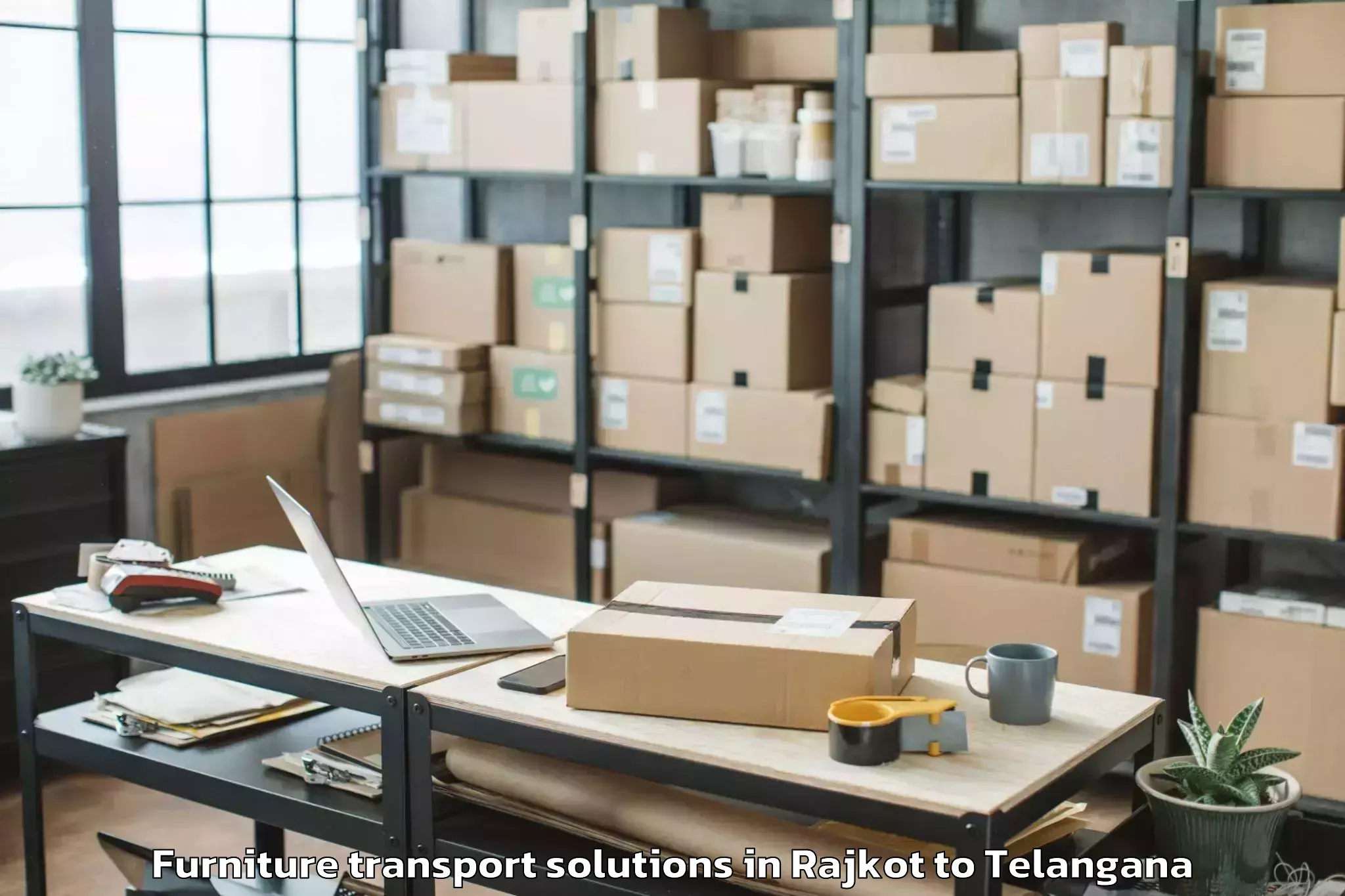 Hassle-Free Rajkot to Nagar Karnul Furniture Transport Solutions